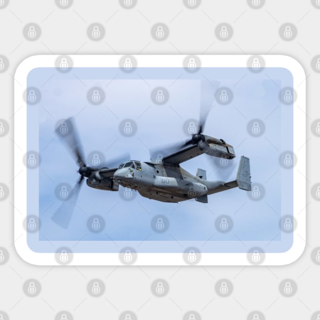 USMC MV-22 Osprey Fast Flyby Sticker by acefox1